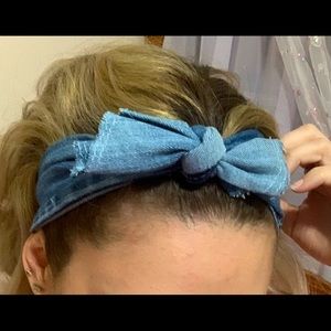 🛍️Demin jeans hair headband bandanna